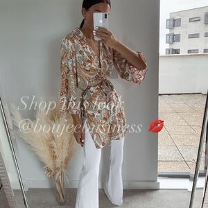 ZARA BNWT Flowy Printed Shirt Dress